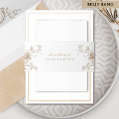 Elegante Botanische Blütencreme Einladungsbanderole