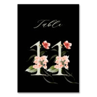Elegante Botanische Blütennummer 11, schwarz