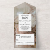 Elegante botanische Bouquet Rose Blumenzwiebelhoch All In One Einladung (Innen Boden)