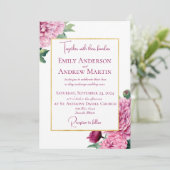 Elegante Botanische Christusfeiern Hochzeit Einladung (Stehend Vorderseite)