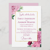 Elegante Botanische Christusfeiern Hochzeit Einladung (Vorne/Hinten)