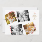 elegante botanische Collagen Feiertagskarte (Vorderseite)