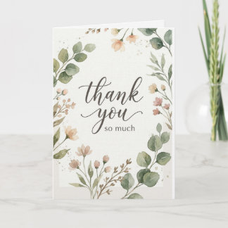 Elegante botanische Dankeskarten Karte