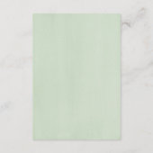 Elegante botanische Details Hochzeit Begleitkarte (Rückseite)