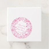 Elegante botanische Dusche in rosa Dusche Geschenkanhänger (Beispiel)