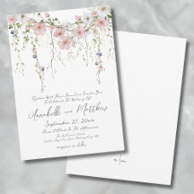 Elegante Botanische Einfache Wildblume Hochzeit