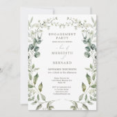 Elegante botanische Engagement-Partei Einladung (Vorderseite)