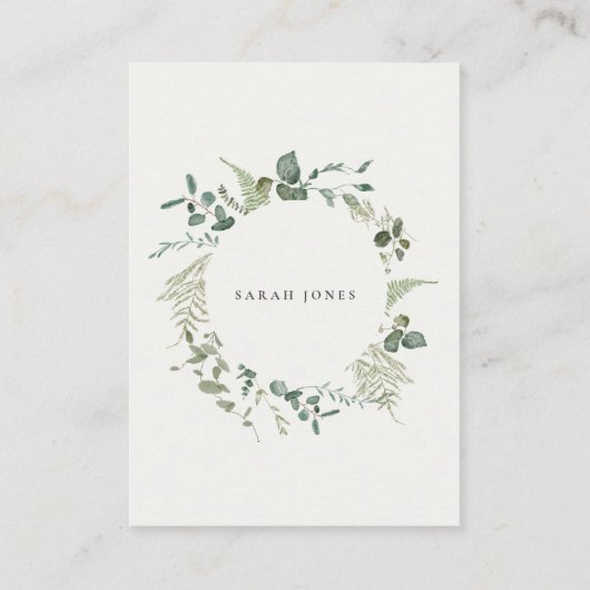 Elegante Botanische Eukalyptus-Bücher für Babydusc Begleitkarte (Rückseite)