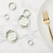 Elegante botanische Eukalyptus-Goldhochzeit Konfetti (Gruppe)