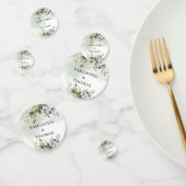 Elegante botanische Eukalyptus-Goldhochzeit Konfetti (Gruppe)