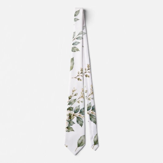 Elegante botanische Eukalyptus-Krawatte Krawatte (Vorderseite)