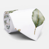 Elegante botanische Eukalyptus-Krawatte Krawatte (Gerollt)