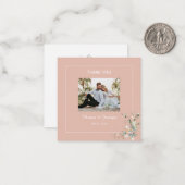 Elegante botanische Eukalyptus Tea Rose Vielen Dan Mitteilungskarte (Vorderseite/Rückseite Beispiel)