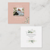 Elegante botanische Eukalyptus Tea Rose Vielen Dan Mitteilungskarte (Vorne/Hinten)