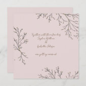 Elegante botanische Flachkarte (Vorne/Hinten)