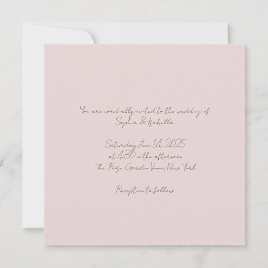 Elegante botanische Flachkarte (Rückseite)