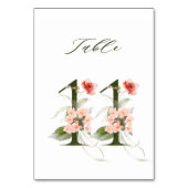 Elegante Botanische Flora Nr. 11, Tischnummer (Rückseite)