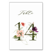 Elegante Botanische Flora Nr. 14, Tischnummer (Rückseite)