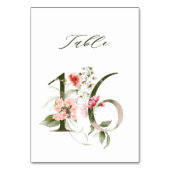 Elegante Botanische Flora Nr. 16, Tischnummer (Rückseite)