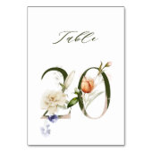 Elegante Botanische Flora Nr. 20, Tischnummer (Rückseite)