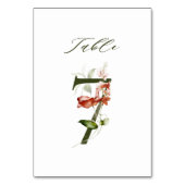 Elegante Botanische Flora Nr. 7, Tischnummer (Rückseite)