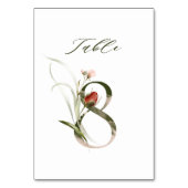 Elegante Botanische Flora Nr. 8, Tischnummer (Vorderseite)