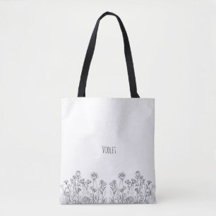Elegante botanische Floral-Design-Tasche Tasche