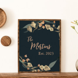 Elegante Botanische Flotte Beige Poster