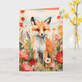 Elegante Botanische Foxgeklappte Grußkarte Karte (Gelbe Blume)