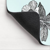 Elegante botanische Frühlingsblumen-Illustration Mousepad (Ecke)