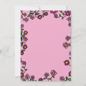 Elegante botanische Gartenanlage Rose Floral 40. G Einladung (Rückseite)