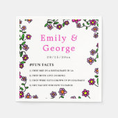 Elegante Botanische Gartenanlagen Blume Blumenzehe Serviette (Vorderseite)