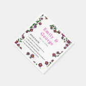 Elegante Botanische Gartenanlagen Blume Blumenzehe Serviette (Ecke)