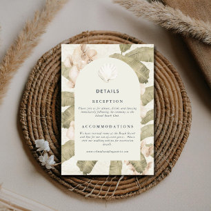 Elegante botanische Gartenhochzeit Begleitkarte