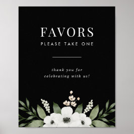 Elegante Botanische Gastgeschenke Hochzeiten Schwa Poster