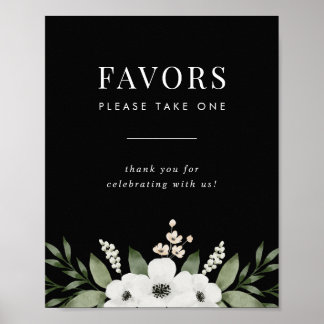 Elegante Botanische Gastgeschenke Hochzeiten Schwa Poster