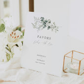 Elegante botanische Gastgeschenke Hochzeiten Sockelschild