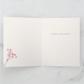 Elegante botanische Geburtstagsgeburt-Mama Karte (Innenseite)