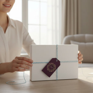 Elegante botanische Geschenkanhänger zum 60. Gebur