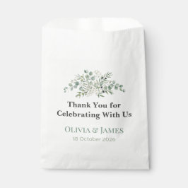Elegante botanische Geschenktüten für die Hochzeit Geschenktütchen