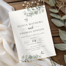 Elegante botanische Grün-Hochzeit
