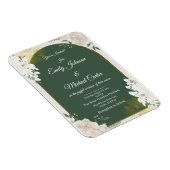 Elegante botanische Grün- und Goldhochzeit Magnet (Rechte Seite)