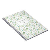 Elegante Botanische Grünpflanzen Foliage Honey Bee Notizblock (Rechte Seite)