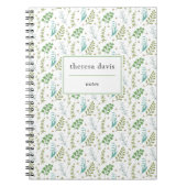 Elegante Botanische Grünpflanzen Foliage Honey Bee Notizblock (Vorderseite)