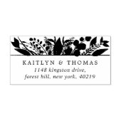 Elegante Botanische Grünpflanzen Hochzeit der Blum Permastempel (Design)