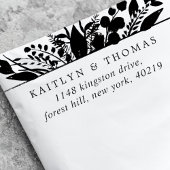 Elegante Botanische Grünpflanzen Hochzeit der Blum Permastempel