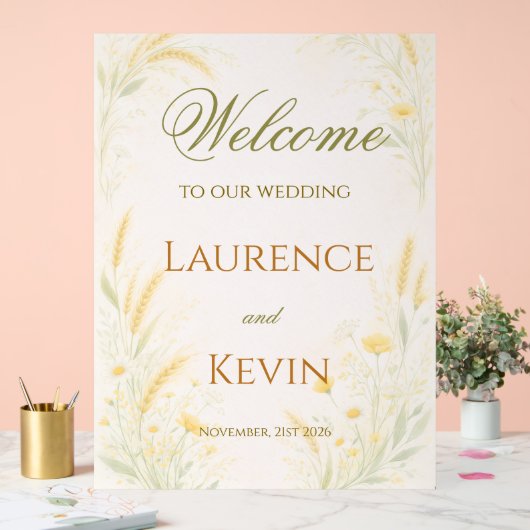 Elegante botanische Hochzeit Acrylschild (Hochzeit)