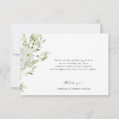 Elegante Botanische Hochzeit Dankeschön-Karte Dankeskarte (Rückseite)