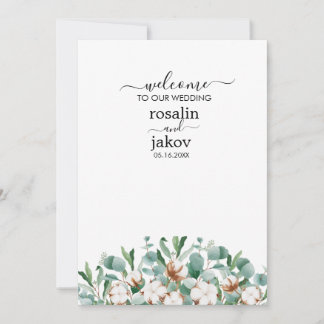Elegante Botanische Hochzeit Einladung