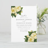 Elegante, botanische Hochzeit Einladung (Stehend Vorderseite)